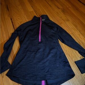 Under Armour Navy Top with Vibrant Pink Accent